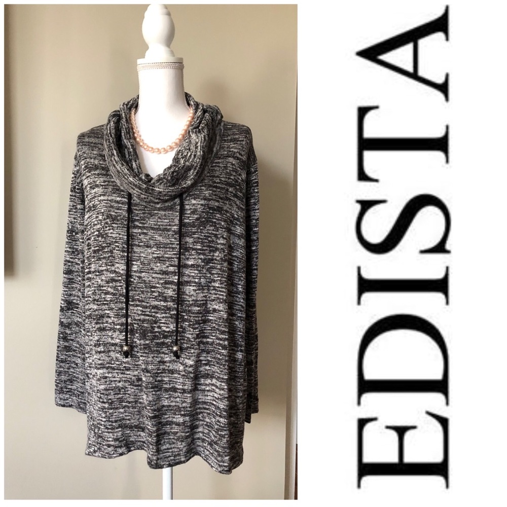 Nordstrom EDISTA Funnel neck, with drawstrings, long-sleeve lightweight jacket